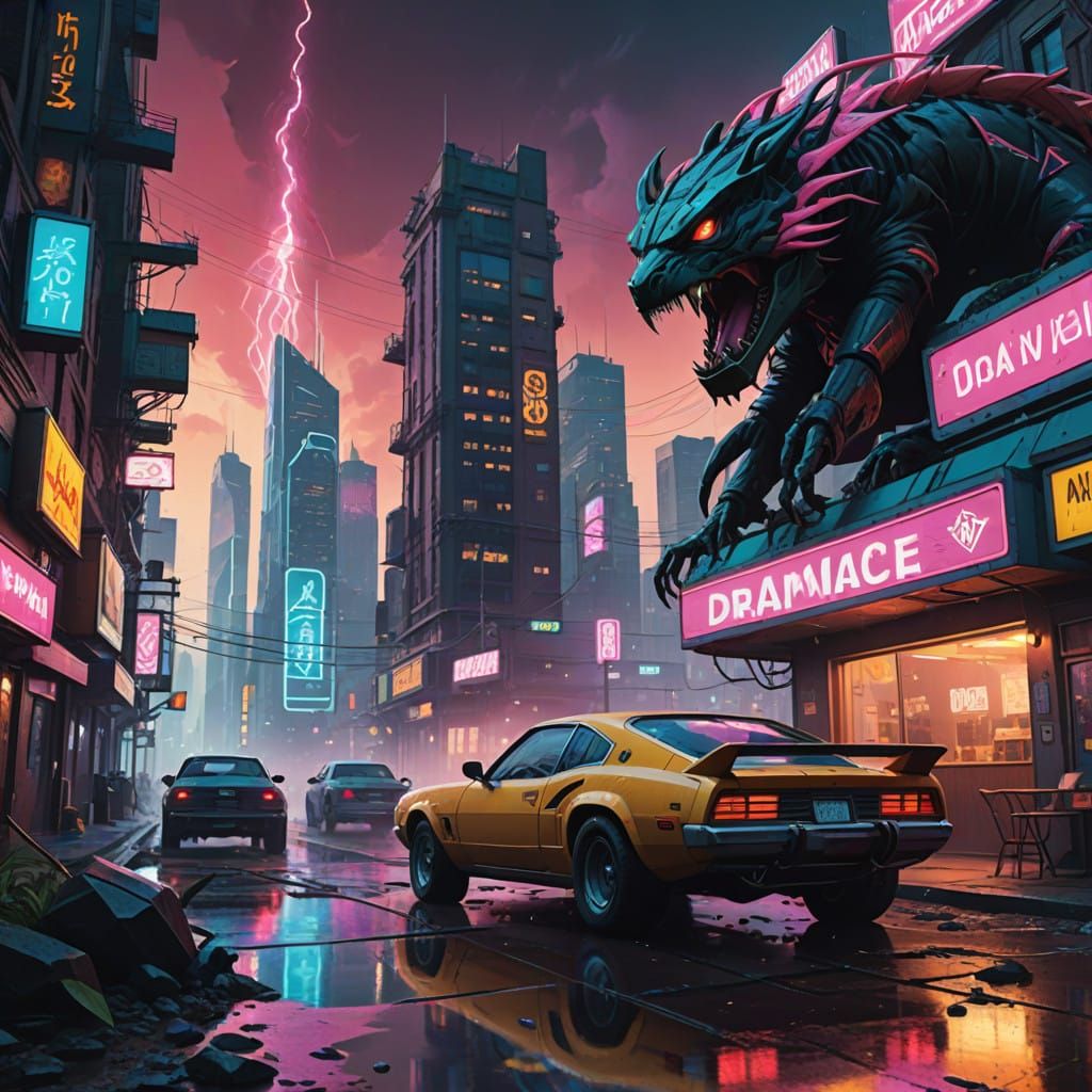 Mighty Morphin Power Rangers Battle Iridescent Skunk in Neon...