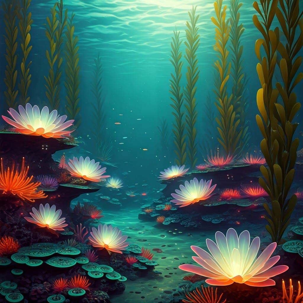 Bioluminescent Coral Reef Fantasy: Underwater Dreamscape