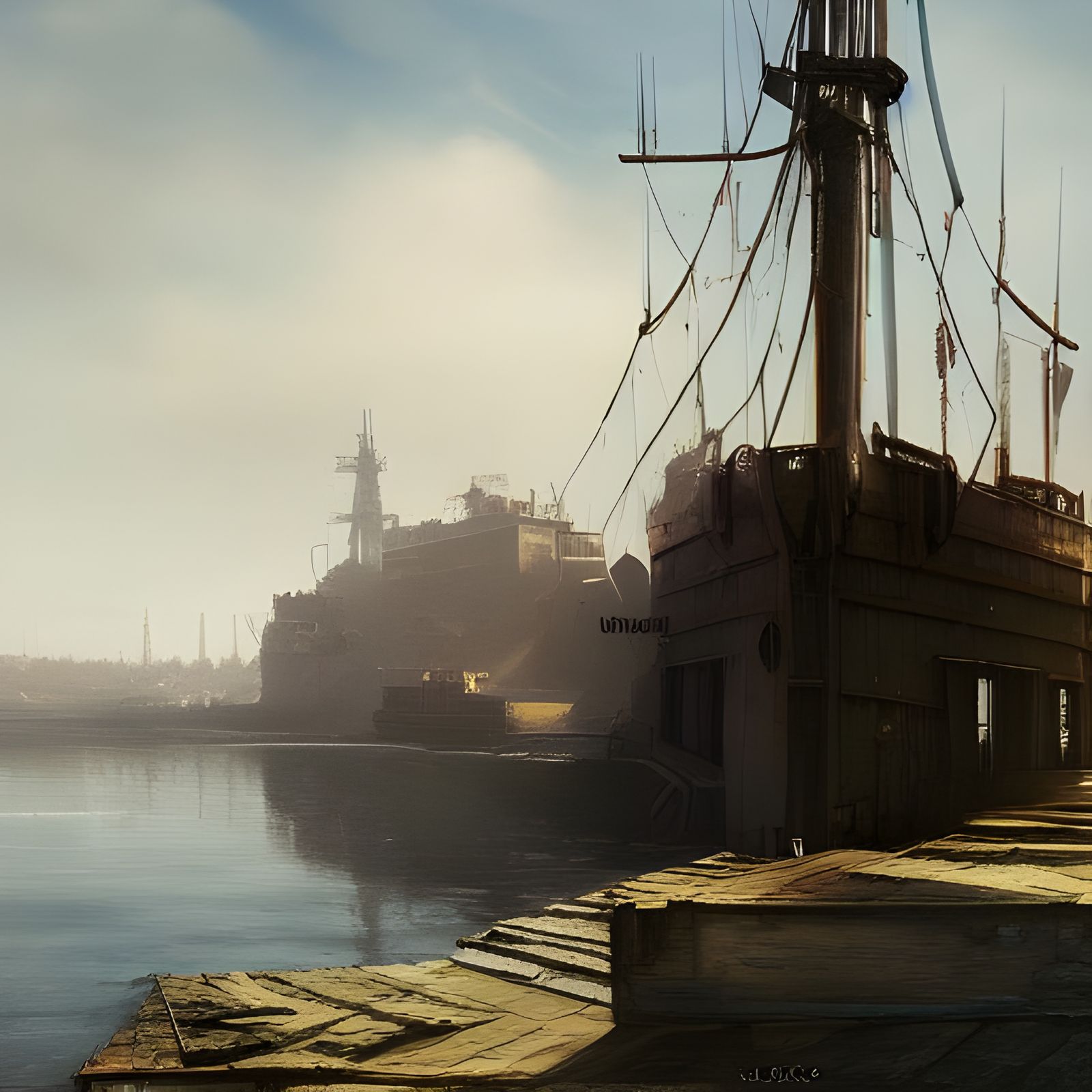 Sinister Ironclad at Drydock: Matte Painting