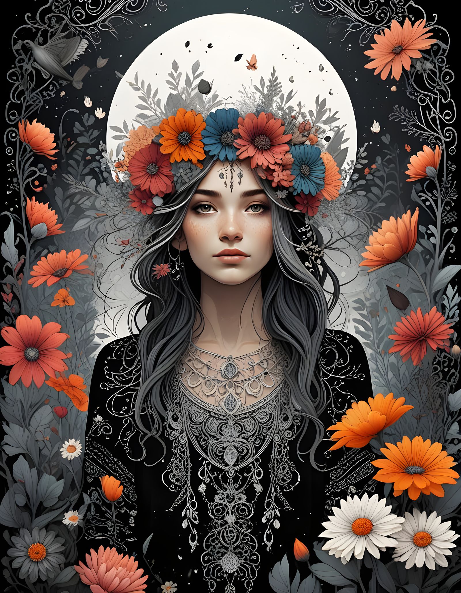 Bohemian my black and white lady