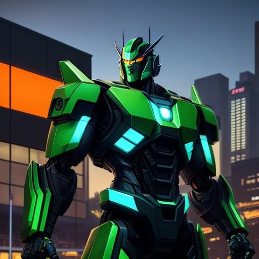 Autobot Transformer Dominates City Parking Lot
