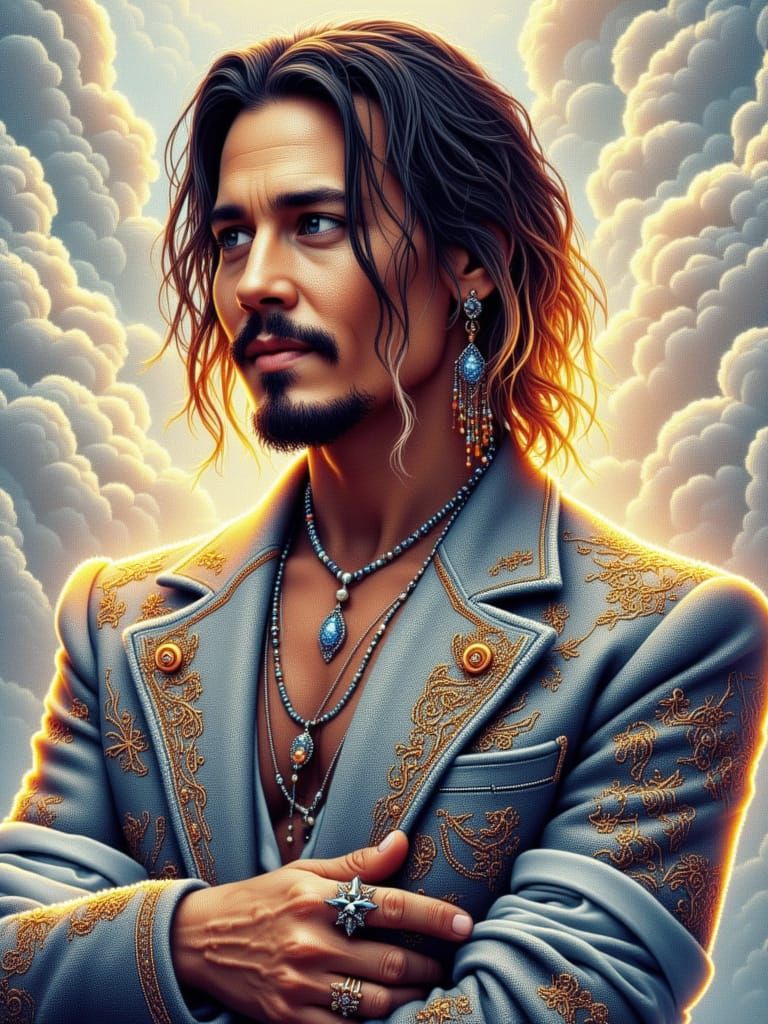 <lora:dot pointalism:1.0> Johnny Depp
