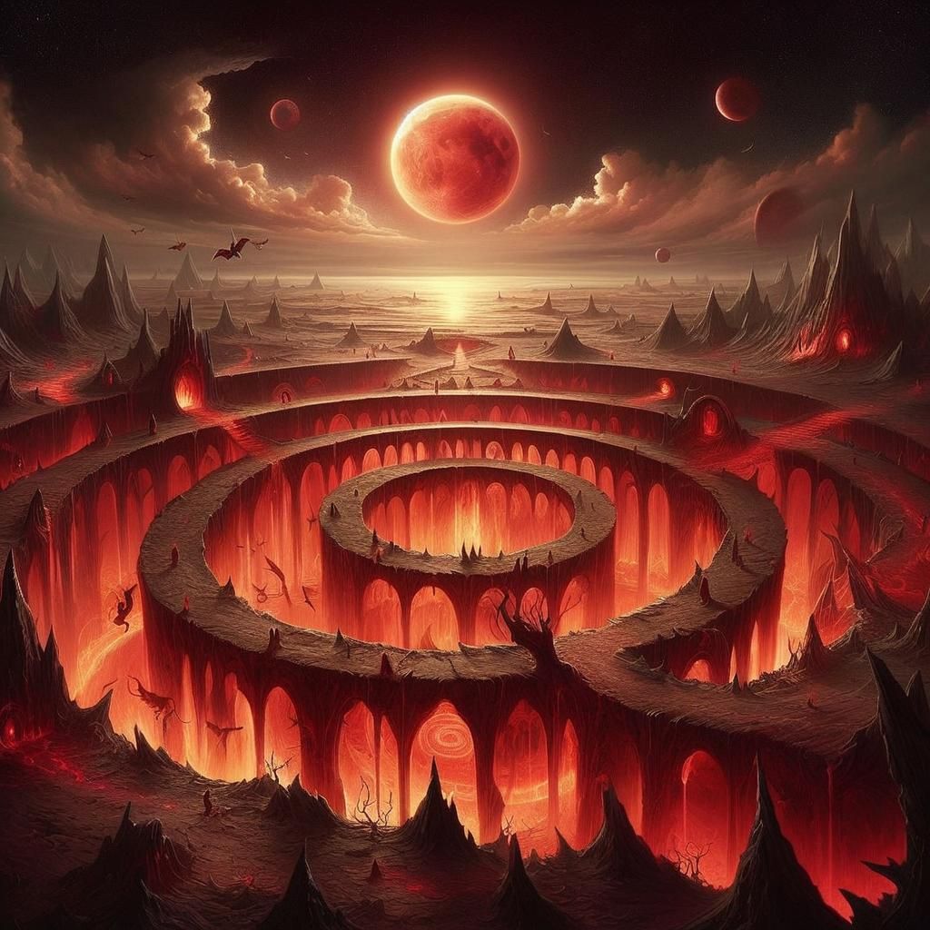 Dante's Inferno: Realistic Nine Circles of Hell