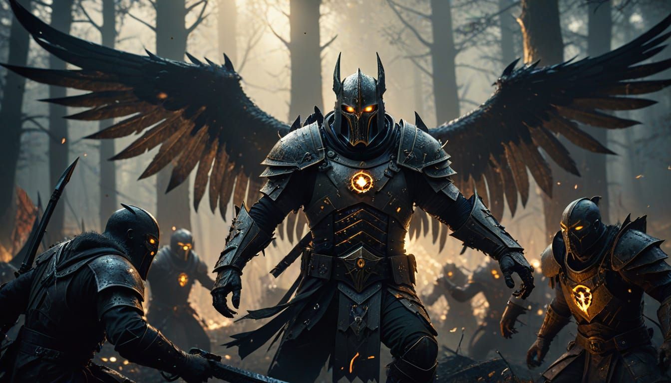 Space Templars Battle Werewolves in Dark Fantasy Style