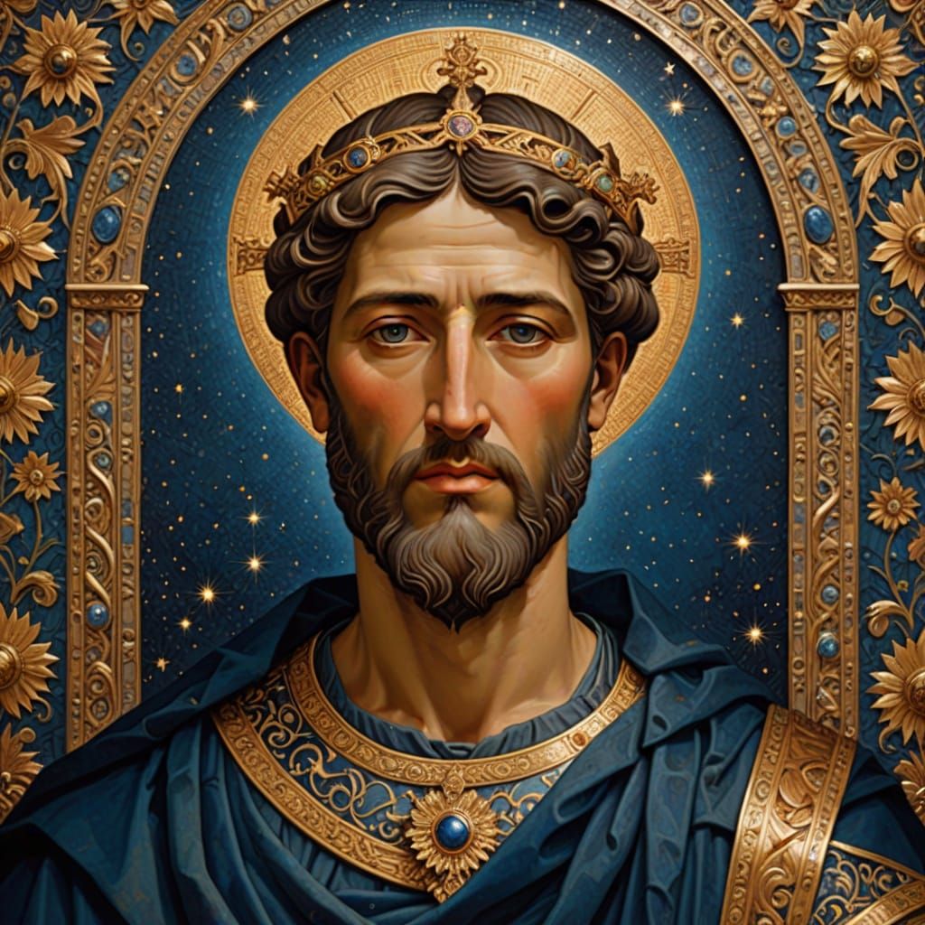 Byzantine Saintly Philosopher in Regal Splendor
