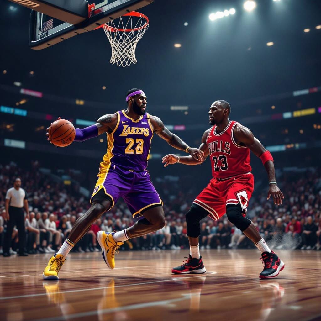 LeBron James Drives Past Michael Jordan in Intense 1v1 Showd...