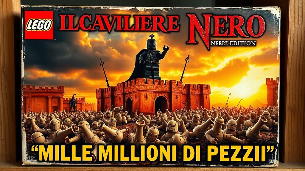 Vintage Lego Knight Edition in Comic Book Style