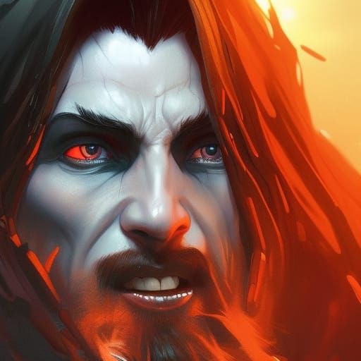 Detailed Portrait of Dracula in Artstation Style