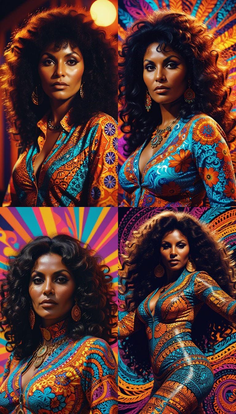 Pam Grier in 70s Exploitation Film Style