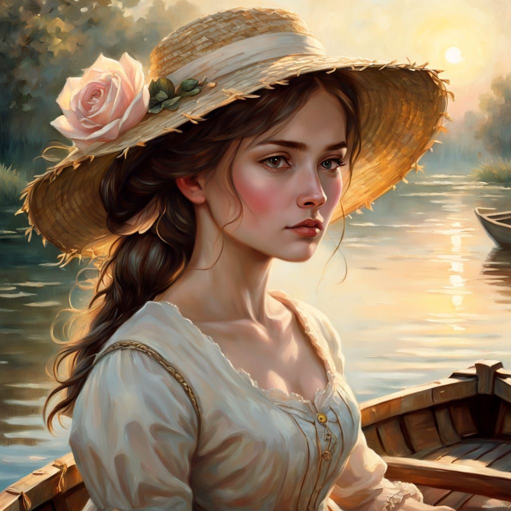 19th Century Woman in Serene Summer Light