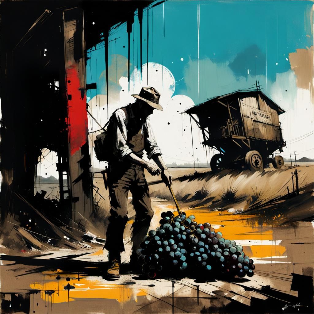 Grimdark Fantasy Grapes of Wrath Illustration