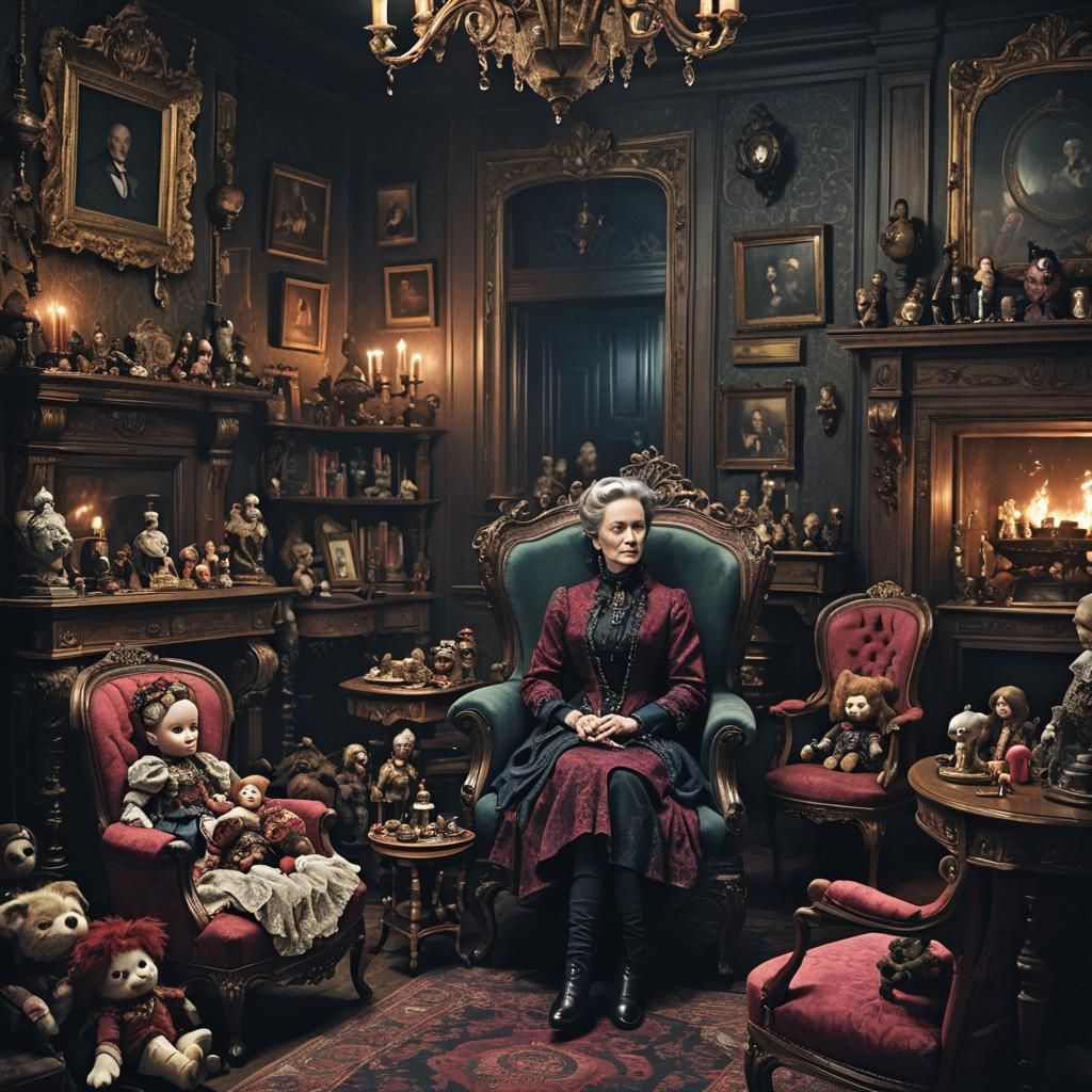 Other Mother in Victorian Parlour: Fantasy Concept Art