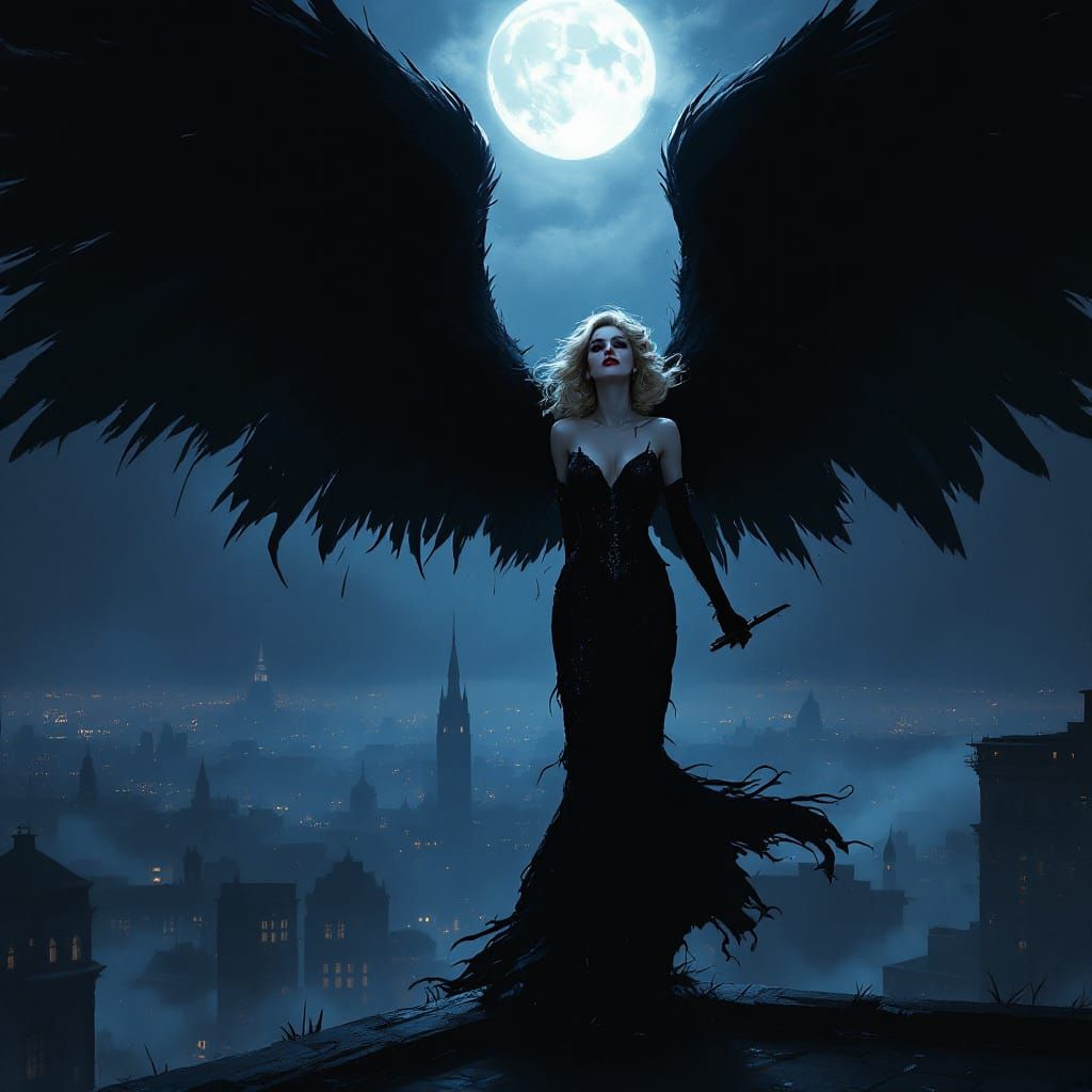 Triumphant Villain Reveal in Moody Digital Illustration