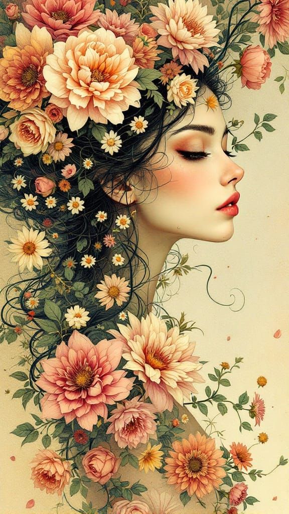 Ethereal Floral Entity in Dreamlike Vision