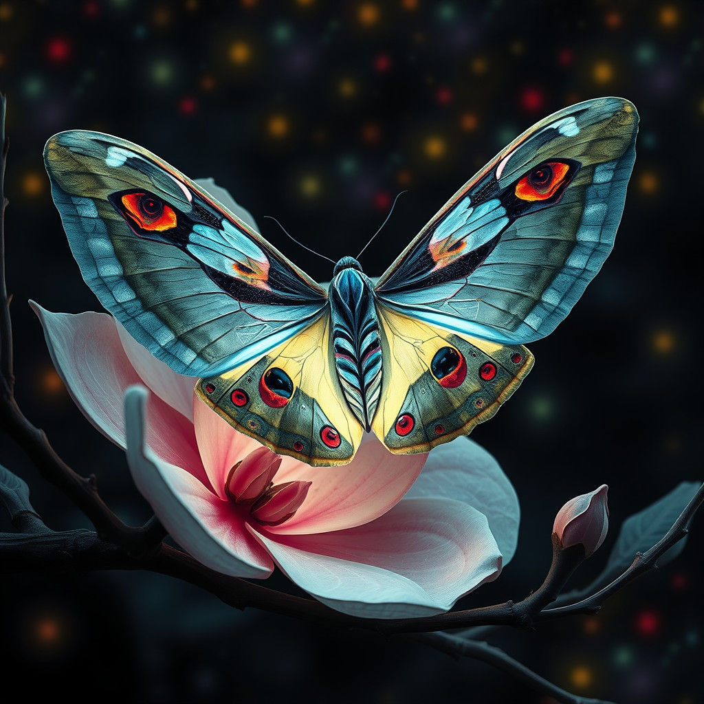 Surreal Christmas Synthwave in Psychedelic Style