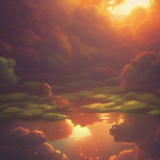 Anime Key Visual in Ghibli Style