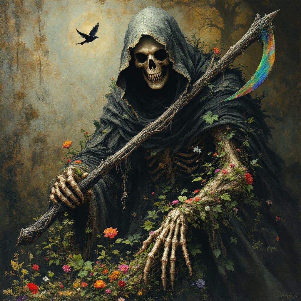 Grim Reaper Transformation: Death Reclaims Life in Art Nouve...
