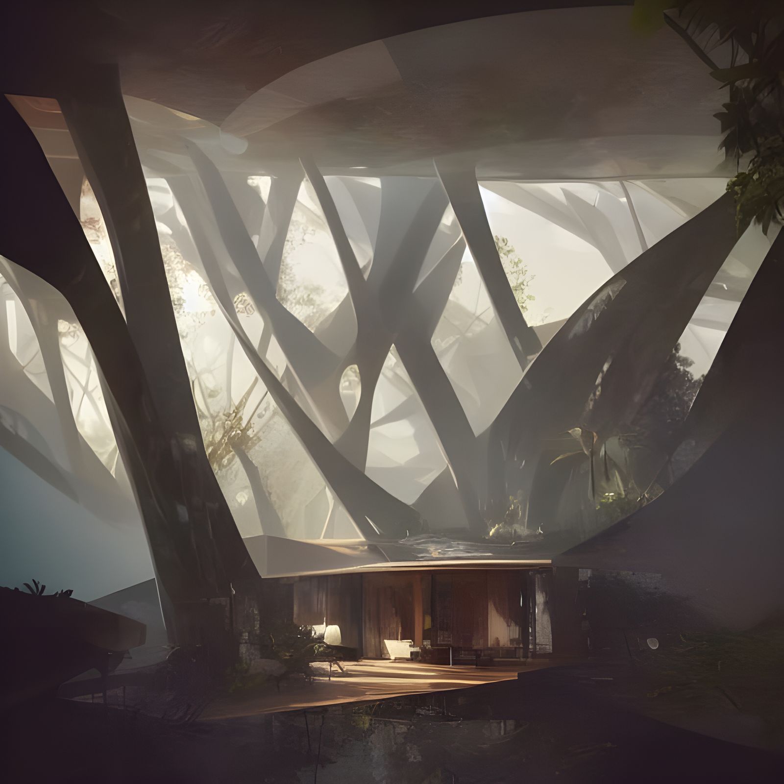 Futuristic Hilltop House with Optical Illusions