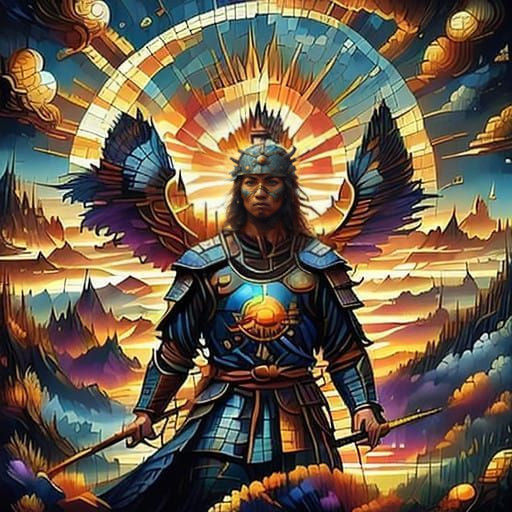 warrior <lora:Spirit World:1.0> <lora:Coherent:1.0> <lora:Ti...