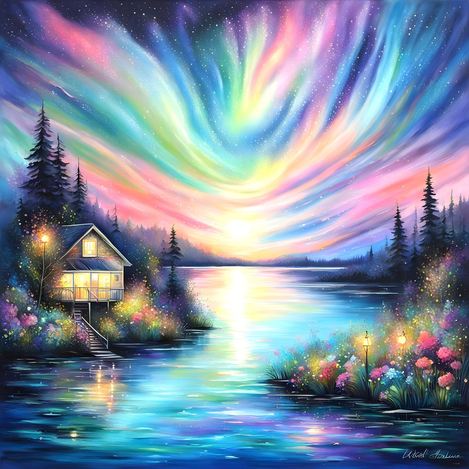 Dreamy Lake House Radiates Ethereal Romance