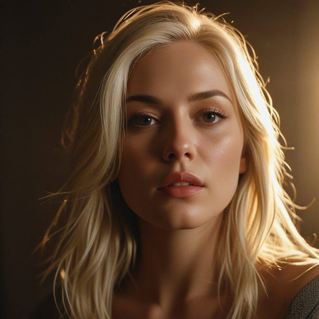 Sensual Woman in Warm Golden Light