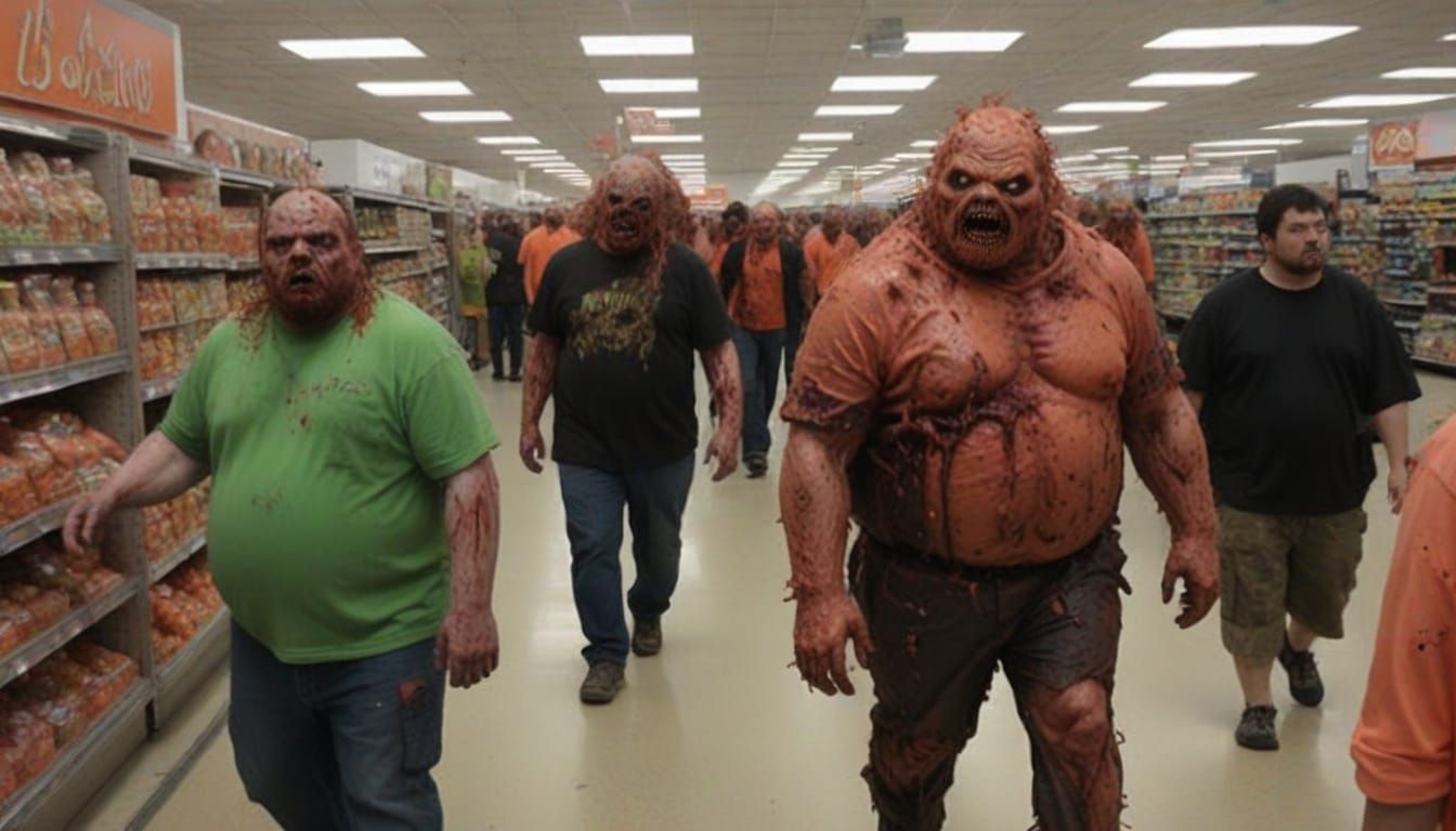 Grotesque Apocalypse in Neon Hues