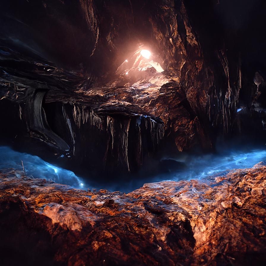 Galactic Cave Interior: A Photorealistic Masterpiece
