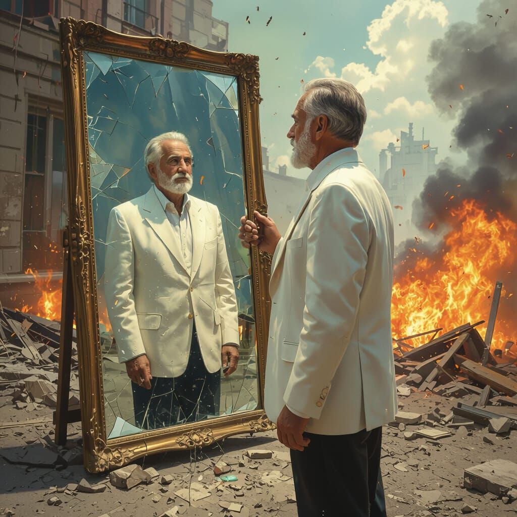 Man Sees Younger Self in Exploding Mirror