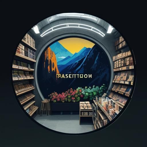 Vibrant Fauvist Illustration of a Shopping Store