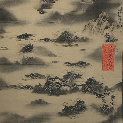 Divine Dragon in Song Dynasty Ink Painting