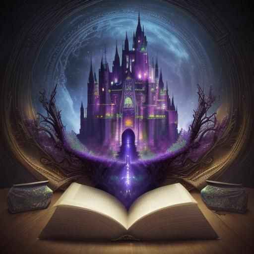 Fantasy World Emerges from a Colorful Book