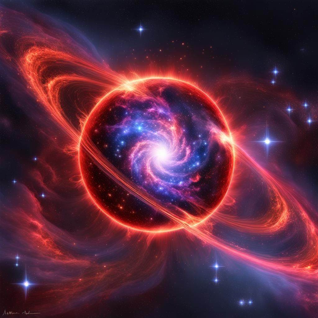 Quasar with Plasma Jets and Magnetic Fields