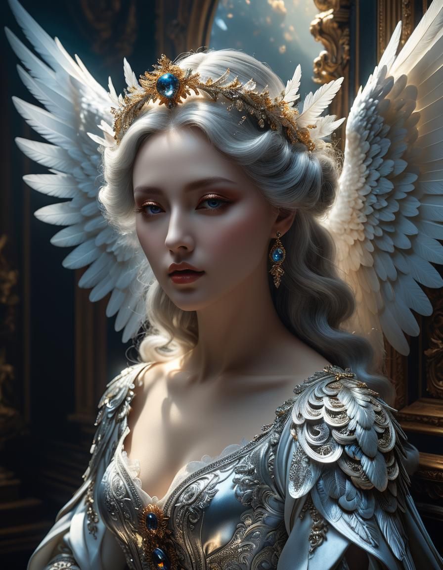 Ethereal Angel Staring Into Soul, Fantasy Art