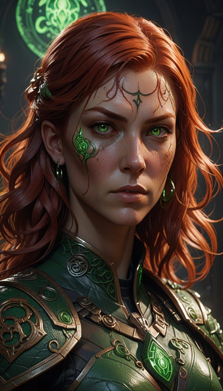 Eldritch Fighter Lady in Cthulhu Armor