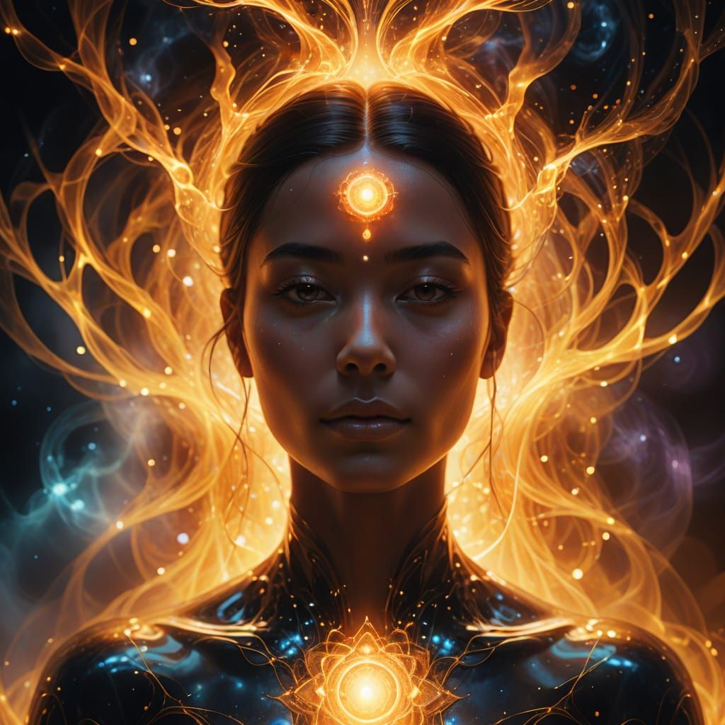 Glowing Aura in Reiki-Inspired Surrealism