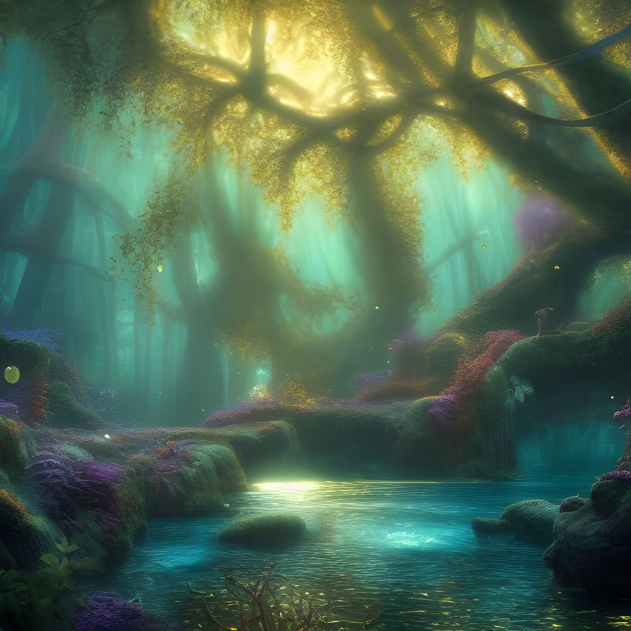 The secret healing pools of golden lights Series