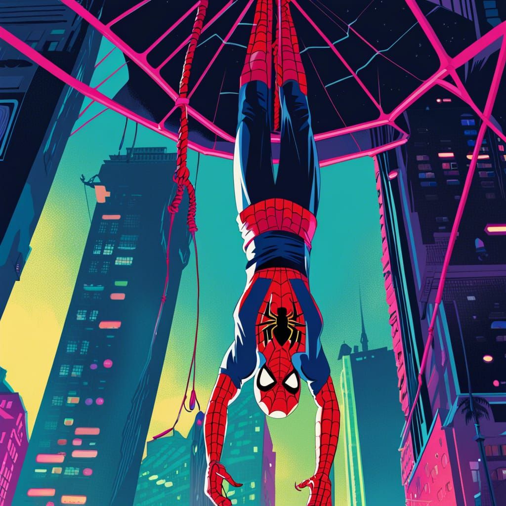 Spiderman Upside Down in Fairycore Disney Animation
