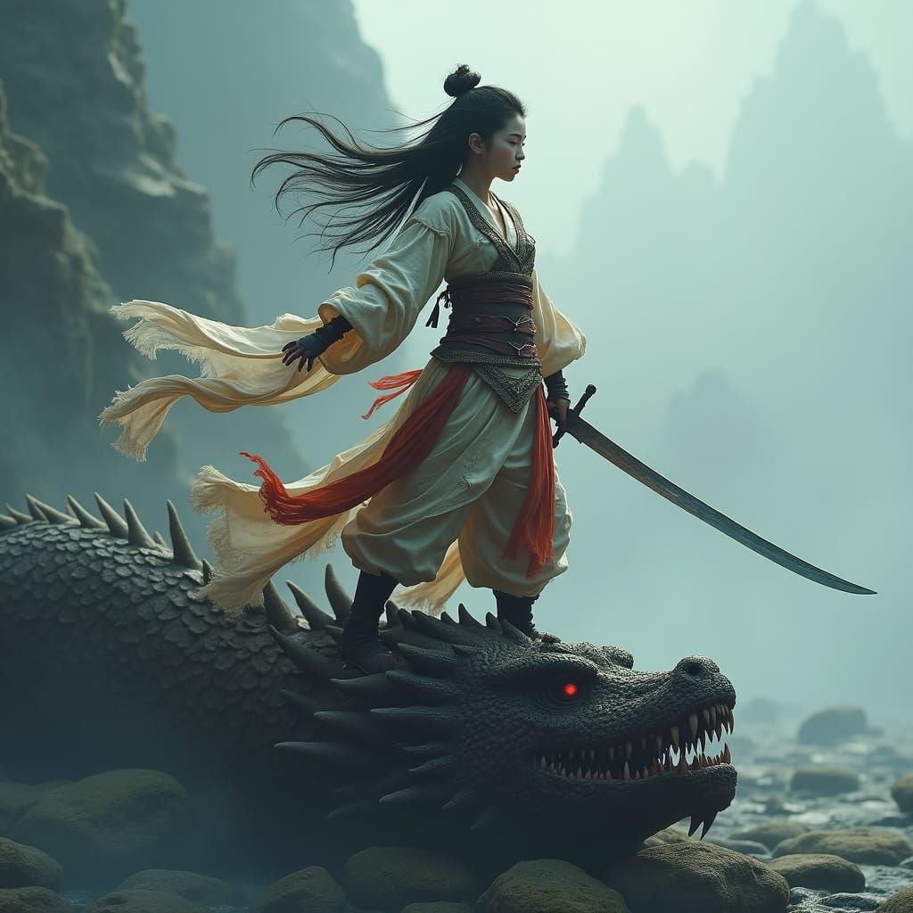 Victorious Maiden: Dragon Slayer in Mystical Realm