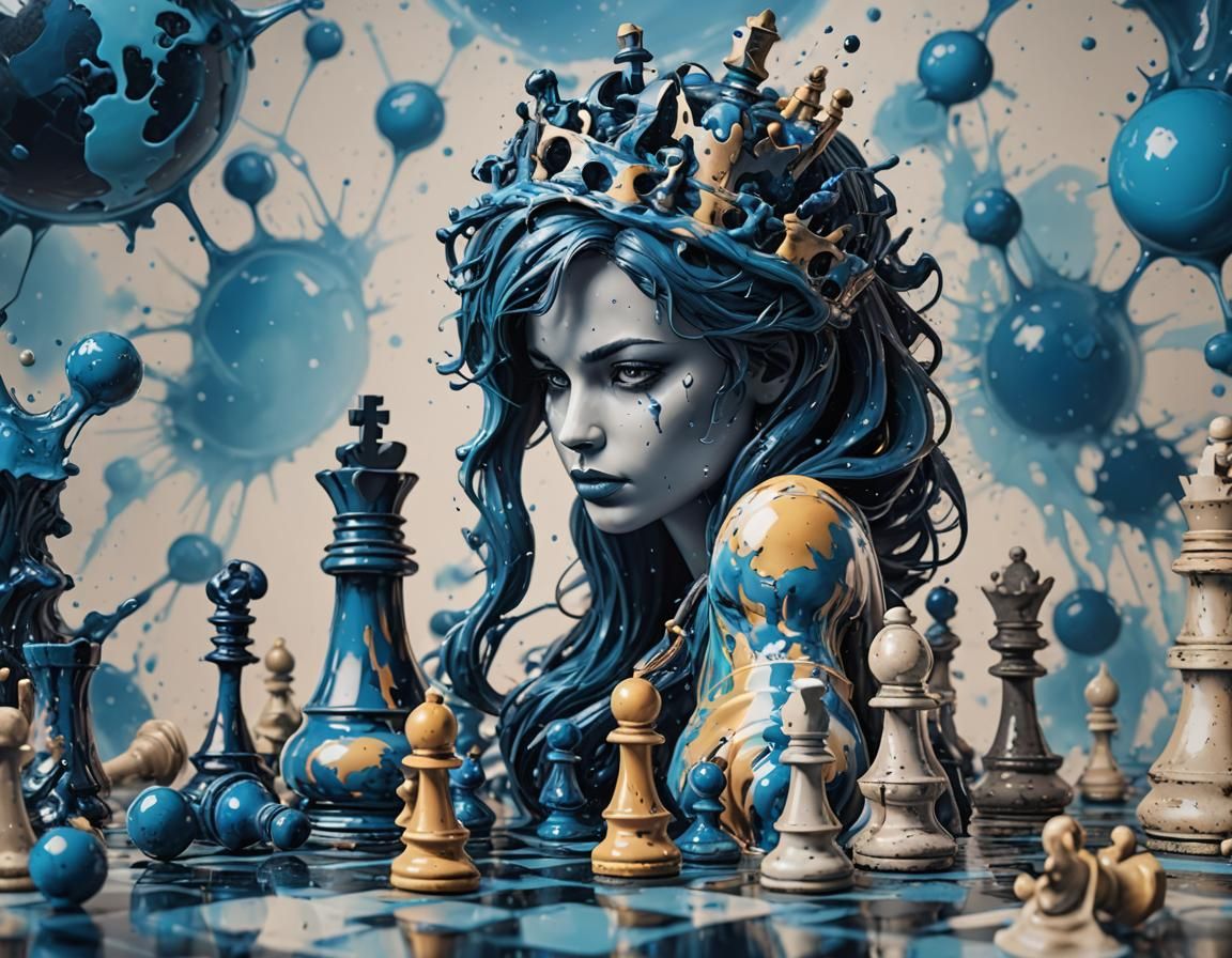 Checkmate Planet in Inksplash Style