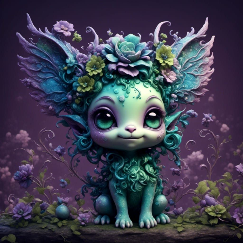 Cute Chibi Fairy Creature in 3D