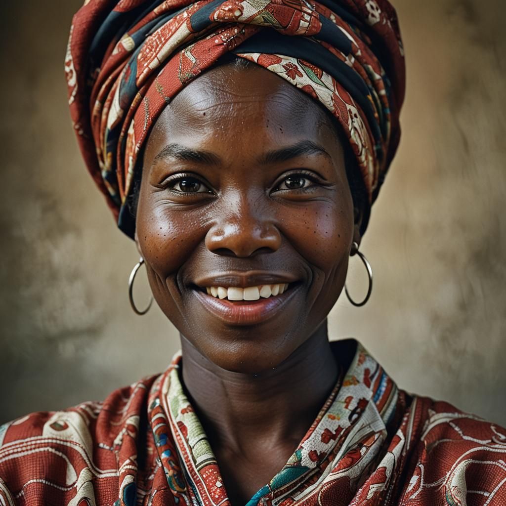 Radiant Nigerian Woman with a Blinding Smile