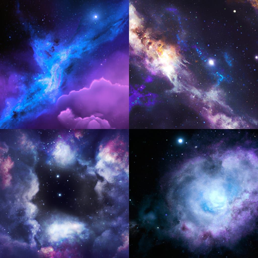 Ethereal Nebula with Distant Stars in Space