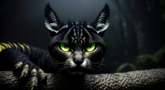 Hyper-Realistic Feline Deathclaw Monster Portrait