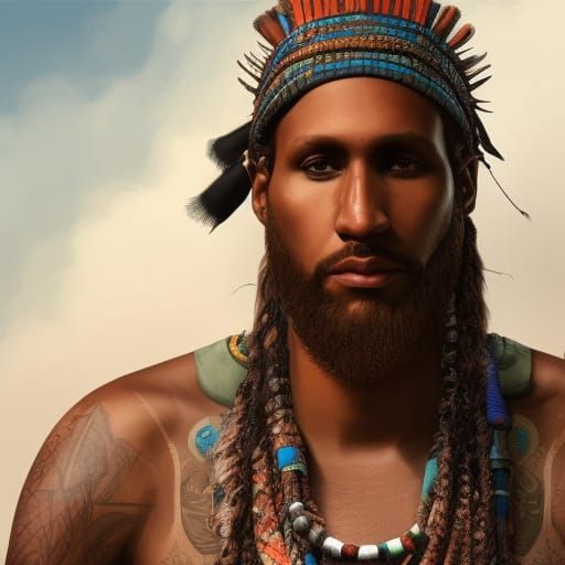 Native American Lebron James Fantasy Portrait