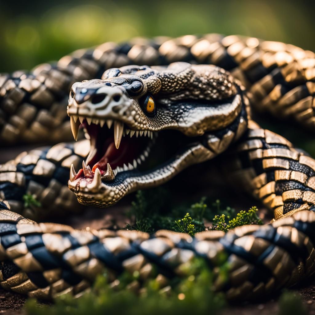 Cross Crushing Serpent's Head: Professional Photography