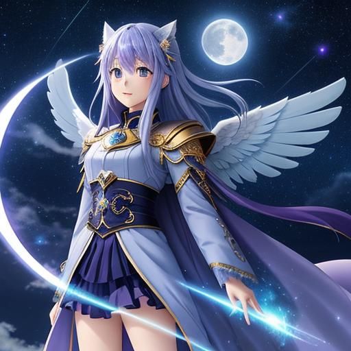 Guardian Angel of Time in Anime Style