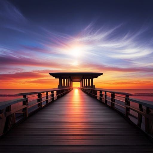 Cyberpunk Woman with Rainbow Hair in Detailed Futurism