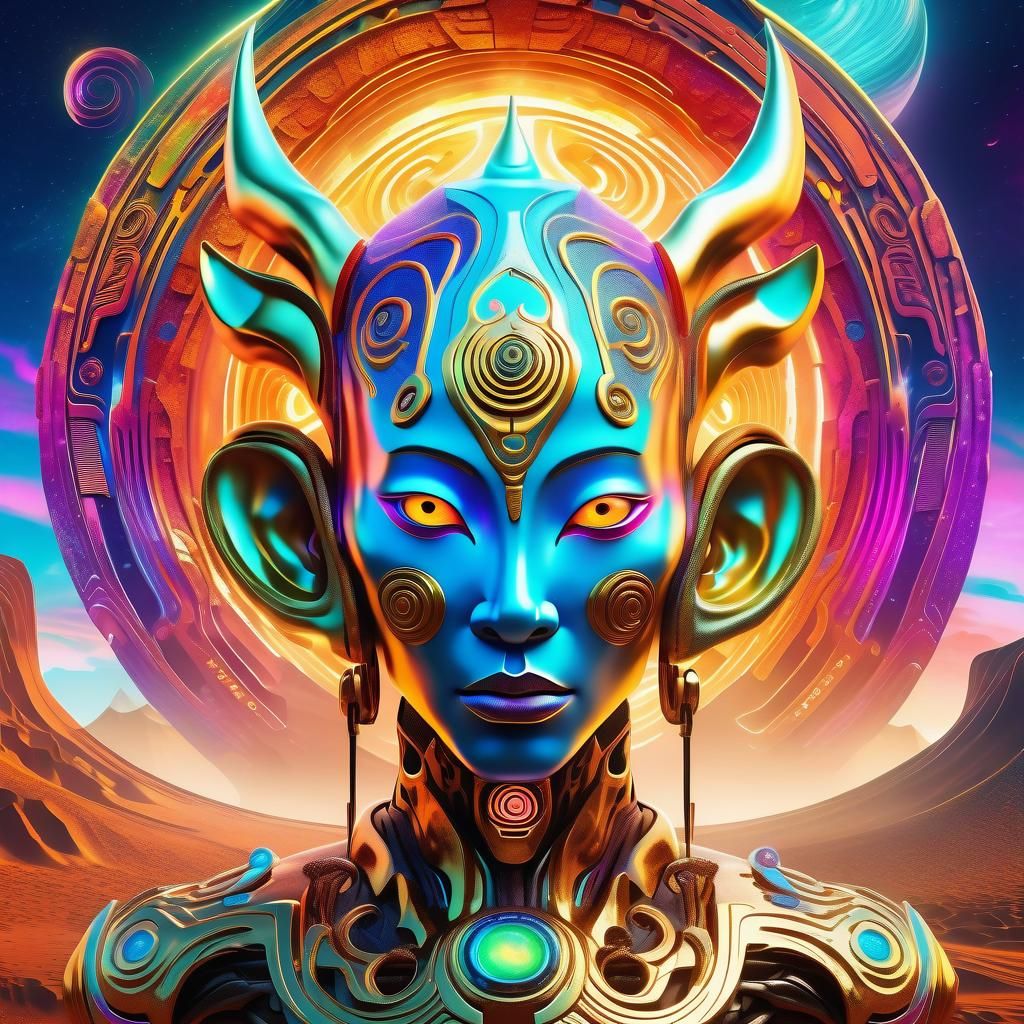 Cyborg Being Creates a Vaporous Planet