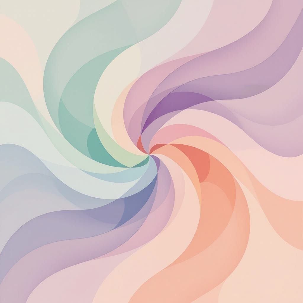 Abstract Light Ribbons Symbolizing Peace