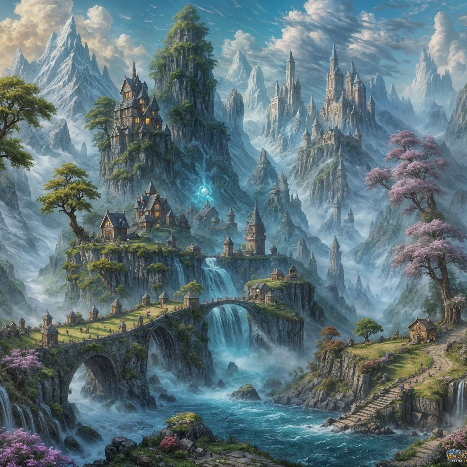 WoW Troll in Ethereal Fantasy Landscape